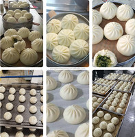 Petite machine à pain farci à la vapeur Baozi Siomai Maker Mochi Machine à Khinkali encroûtant Machine automatique Népal Momo Making Machine Prix