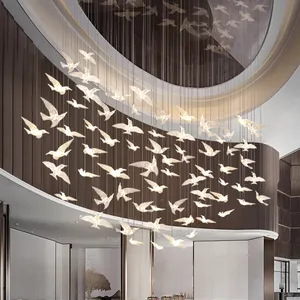 مصباح زجاجي عضوي مخصص لغرف الفنادق ، للثريا ، مناسبة لمشروع الطيور