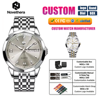 NOVETHERA – montre-bracelet originale pour hommes, mouvement à Quartz, étanche, bracelet en acier inoxydable, affichage lumineux du double calendrier, 9998