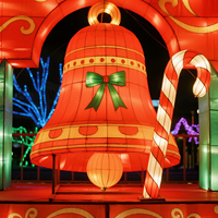 Lanterne en forme de cloche, incontournable pour Noël, lanterne décorative festive, pour l'intérieur et l'extérieur, imperméable, durable, fournitures pour fêtes de fin d'année