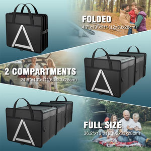 BEELAND Fabrik Heiß Verkaufter Großer Kofferraum-Organizer Mit Integrierter Kühltasche, Faltbare Auto-Aufbewahrungstasche - Product Image 3