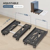 Home Computer Accessories Customizable Plastic Tower Rack for Desktop PCs Adjustable Movable Computer Case Stand
