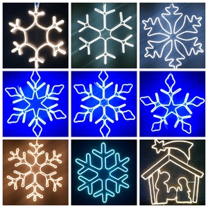 Luces LED de Navidad con Marco de Acero, Impermeables para Exteriores, Motivo Navideño de 120*24cm (47*9.44 Pulgadas), Decoración Festiva, Figuras de Neón - Product Image 6