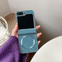 Étui de luxe scintillant pour Samsung Galaxy Z Flip 8 7, coque magnétique brillante, choix de designer viral, compatible avec la charge sans fil