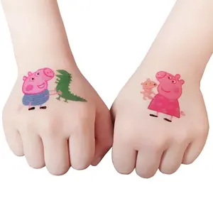 儿童彩色动物脸手臂临时纹身贴纸定制一次性迷你纹身贴纸