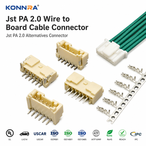Conector de la serie KR2014 con paso de 2.0 mm, alternativa a JST PA 2.0, PAP, PASK, PASS, SPHD, con bloqueo seguro, de 2 a 15 pines, para conexión de cable a placa. - Product Image 1