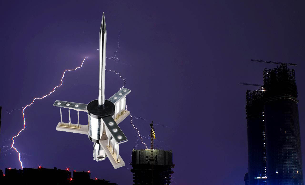 ESE Early Streamer Emission Ground Lightning Rod For High Rise Building