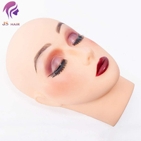 Poupée factice de maquillage de formation de tête plate pour l'extension de faux cils, pratique d'implantation cosmétologie salon de coiffure à vendre