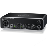Behringer UMC22 Audiophile 2x2 USB Audio Interface Dengan Midas Mic Preamplifier Sound Card