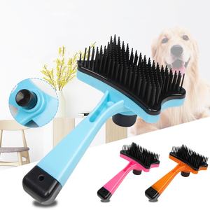 One-Touch Clean Pet Deshedding spazzola autopulente rimozione peli di cane e gatto con massaggio Grooming per spargimento di controllo - Product Image 4