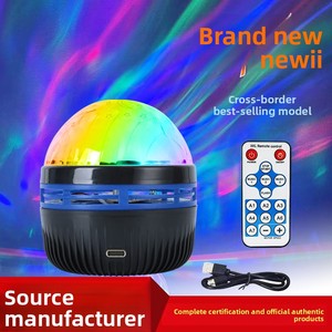 Northern Lights USB Plug-In Water Ripple Proyector Lámpara Cielo estrellado Atmósfera Lámpara Pequeña Bola Mágica Linterna Decoraciones para fiestas - Product Image 2