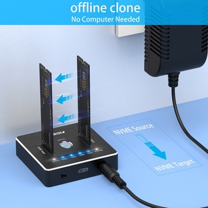FIDECO Dual-Bay USB-C 3.1 <span class=keywords><strong>M</strong></span>.<span class=keywords><strong>2</strong></span> SSD NVMe Gen <span class=keywords><strong>2</strong></span> Dock PCIe NVMe zu USB Adapter mit Offline-Klonfunktion - Product Image 3