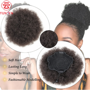 Yunsen Chignon synthétique haute température en fibre <span class=keywords><strong>afro</strong></span> bouclée et frisée, effet volumineux, 55g pour femmes - Product Image 2