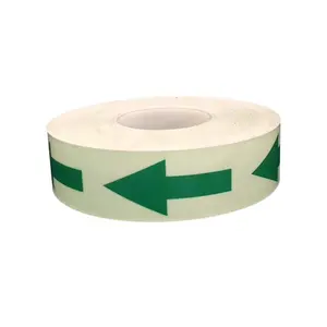 2 INCHES Pressure Sensitive Adhesive Customized Emergency Arrow Guide Photoluminescent Film Reflective Tape Glow In The Dark