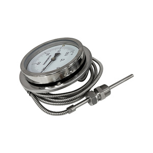 SPR 100mm Kapillarthermometer mit Zifferblatt 0-150°C Fernablesbarer Temperaturmesser mit Edelstahl-Armiertem Kapillar CL 1.5 - Product Image 4