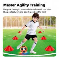 Lot de ballons de football lumineux à détection de mouvement avec son et lumières colorées, 15 cm – Jouet d'entraînement extérieur pour enfants