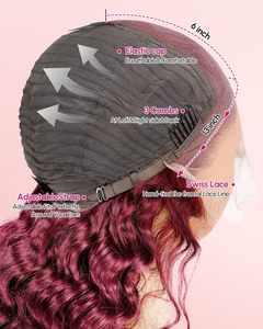 Venta al por mayor # 4/27 Color Destacado HD Transparente para Peluca con Frente de Encaje Birmano para Cabello Humano Virgen Natural 100% Rizado Negro Natural - Product Image 6