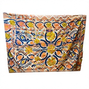 Funda de Sofá Kantha Estilo Paisley Floral Multicolor, 100% Algodón, Peso Medio, Transpirable, No Tejido - Product Image 2