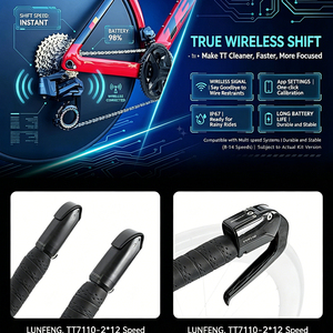 Vélo <span class=keywords><strong>de</strong></span> Triathlon en Fibre <span class=keywords><strong>de</strong></span> Carbone 700C avec Groupe <span class=keywords><strong>de</strong></span> Transfert Sans Fil 24 Vitesses <span class=keywords><strong>pour</strong></span> Course TT, Fabrication Professionnelle Chinoise, MOQ 1 - Product Image 2