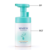 Bouteille vide en PET avec pompe mousseuse 120ml 150ml – Distributeur de savon moussant pour nettoyant visage, savon pour les mains, gel douche, shampoing
