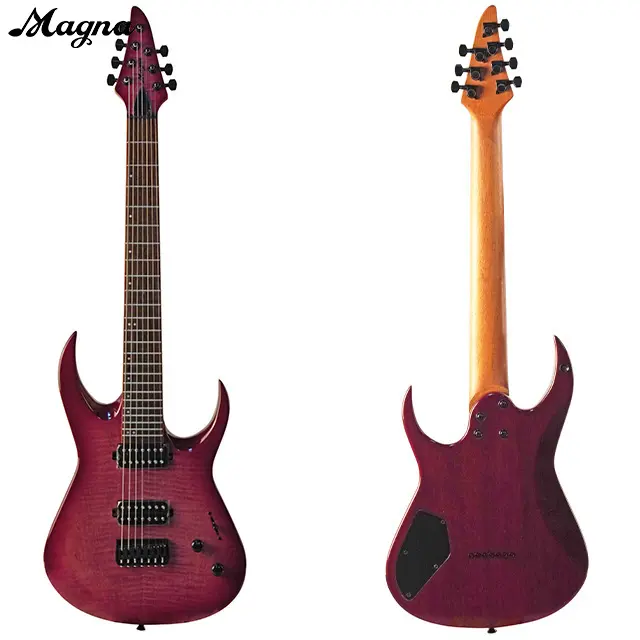 Marca Vendas Diretas 7 Cordas Baixo Elétrico Guitarra Mahogany Madeira Corpo Personalizado OEM Guitarra Elétrica