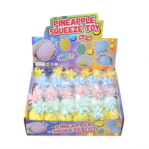 Juguete de simulación de frutas creativo superventas transfronterizo, juguete de bola de masa ligera, juguete de piña, directo de fábrica - Product Image 5
