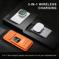 Batterie externe LYJ05 en aluminium avec verre trempé, charge magnétique 15W, charge rapide 20W PD, écran TFT, support et cordon, 5000/10000mAh, OEM