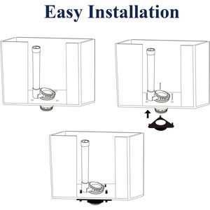 Ensemble de remplacement de bouton poussoir pour valve de chasse double pour toilettes à cuvette séparée, compatible avec Geberit, pièce de réparation à commande par bouton supérieur - Product Image 5