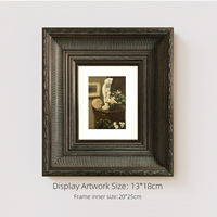 Cadre photo en bois sculpté artisanal orné, style classique rétro GTFRAME, pour toile ou cadre mural, idéal pour la maison