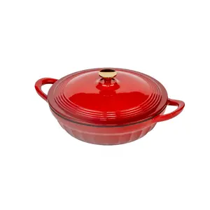 Gietijzeren Emaille Kookpot Anti-Stick Nederlandse Oven Ovenschalen Met Deksels Proof Geëmailleerde Nederlandse Oven Voor Alle Kookplaten