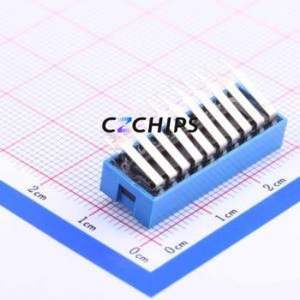 DA-10BP DIP Switch Through hole Component (THT) Switch Flat Toggle, Raised Type Single Pole Single Throw 10 2.54mm - Product Image 2