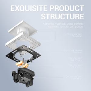 Nouvelle arrivée Black Skin Feel Large Board <span class=keywords><strong>PC</strong></span> Panel Prise de terre murale française 2P + <span class=keywords><strong>T</strong></span> pour la maison EU Plugs Sockets - Product Image 5