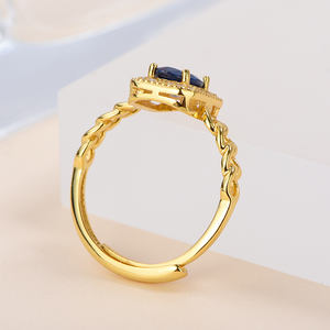 Anelli Certificati con Zaffiro Blu Naturale e Diamanti per Gioielleria Fine, Ordini all'Ingrosso e Distribuzione Mondiale - Product Image 4