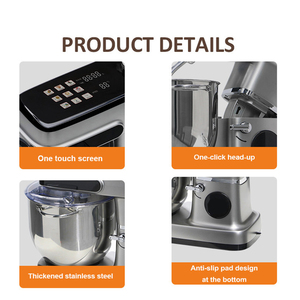 Robot pâtissier sur socle 5L 1500W 12 vitesses, batteur planétaire pour gâteaux et pâtes, petit électroménager de cuisine - Product Image 3