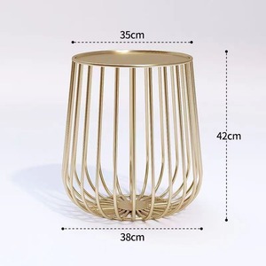 Table basse moderne en marbre rond doré WDY, nouveau design, pour salon, utilisable comme niche pour chat - Product Image 6