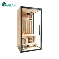 Ruang Sauna Inframerah Premium Fanlan untuk 1 Orang dengan Tungku Sauna untuk Detoksifikasi dan Perawatan Kesehatan di Rumah