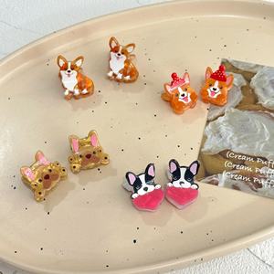 Cartone animato divertente animale Corgi Clip di cane carino 5cm Clip laterale per i bambini rotto forcina stile dolce - Product Image 4