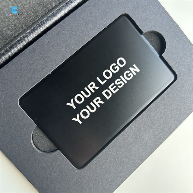 Custom Black NFC Metal Digital Business Card Carte De Visite With Qr Code Blank Smart Business Card