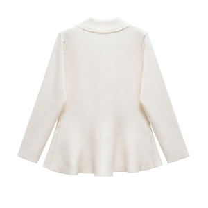 Girocollo monopetto manica lunga <span class=keywords><strong>Beige</strong></span> colore Casual maglione moda <span class=keywords><strong>Cardigan</strong></span> da donna - Product Image 2