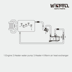 6000W 12V Gasoline Engine Heater with <b>Thermostat</b> New App <b>Controller</b> for I (2017-2019) Winfull I8 Model - Product Image 6