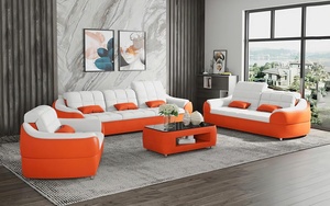 Nuevo Diseño Moderno, Juego de Sofás de Cuero Genuino en Cualquier Color, Muebles para el Hogar - Product Image 3
