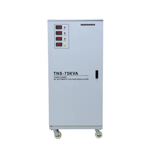 TNS-75KVA เซอร์โวมอเตอร์สามเฟส AC380V ตัวควบคุมแรงดันไฟฟ้าสําหรับโรงงาน