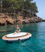 Plateforme de danse flottante gonflable en PVC, équipement de loisirs aquatiques pour la maison, les centres de villégiature, les hôtels, les écoles et l'usage commercial