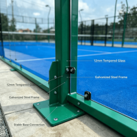 Pista de Pádel Panorámica Completa Modelo Shuangzhu 003 de 10x20m, Vidrio Templado, Impermeable, Interior/Exterior