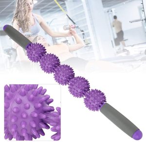 Massage Stick Cơ Bắp Thư Giãn Massager Năm Quả Bóng Spiky Fascia Que Yoga Con Lăn Để Giảm Đau Cơ Bắp - Product Image 1