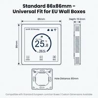 Termostato WiFi Inteligente con Pantalla Táctil TFT Digital Programable, Controlador de Temperatura para Calefacción por Suelo Radiante Eléctrico, Compatible con Tuya, Alexa y Google Home