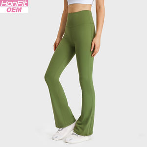 Di alta qualità <span class=keywords><strong>in</strong></span> nylon 80% 20% spandex da donna a vita alta da donna con Leggings da Yoga <span class=keywords><strong>in</strong></span> tinta unita da donna - Product Image 3