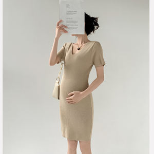 ชุดเดรสสำหรับคุณแม่ชุดเดรสสเวตเตอร์ถักแขนสั้นสำหรับถ่ายรูปกำหนดได้เอง - Product Image 2