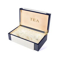 Boîte cadeau de thé en gros avec motif pivoine bleue chinoise, boîte d'emballage rigide haut de gamme pour coffret cadeau de thé