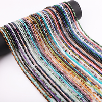 Perles d'apatite naturelles rondes brillantes micro-facettées de qualité AA, 2 mm, 3 mm, 4 mm, perles en vrac